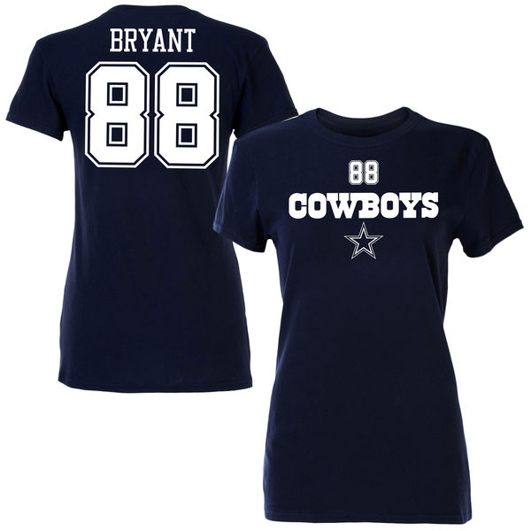 NFL Dallas Cowboys #88 Bryant Women Blue T-Shirt