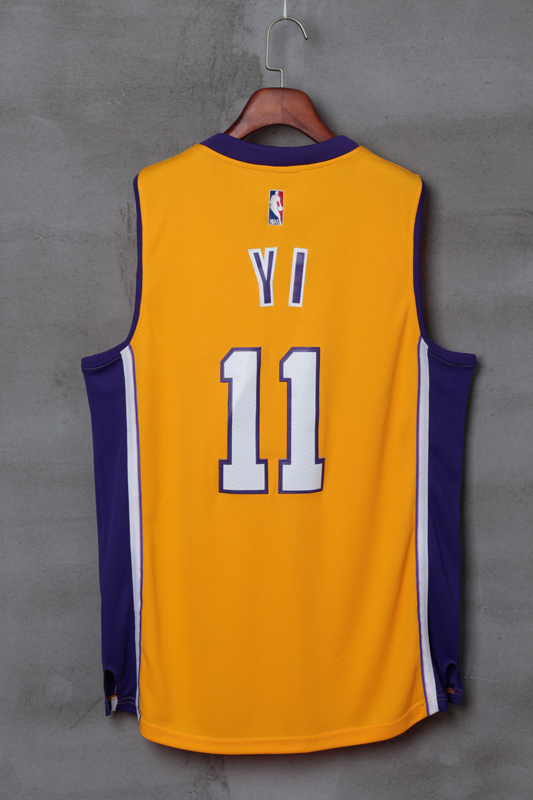 NBA Los Angeles Lakers #11 YI Yellow Jersey