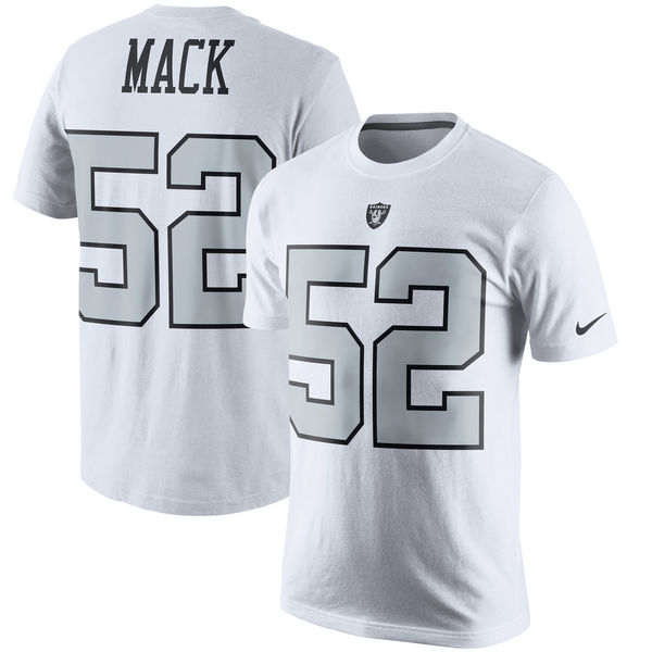 NFL Oakland Raiders #52 Mack White T-Shirt