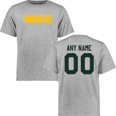 NFL Green Bay Packers #00 Any Name Grey Personalized Jersey