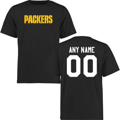 NFL Green Bay Packers #00 Any Name Personalized Black Jersey