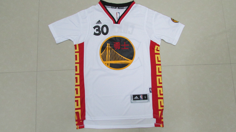 NBA Golden State Warriors #30 Curry White Short Sleeve Jersey