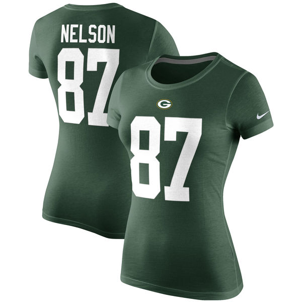NFL Green Bay Packers #87 Nelson Green Womens Jersey