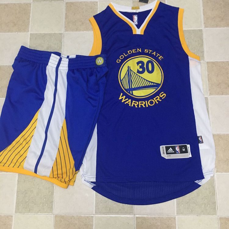 NBA Golden State Warriors #30 Curry Blue Jersey Suit