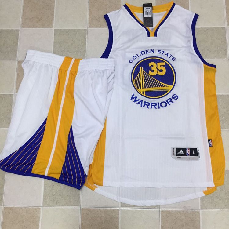 NBA Golden State Warriors #35 Durant White Jersey Suit