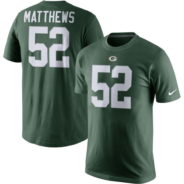 NFL Green Bay Packers #52 Matthews Green Mens Jersey