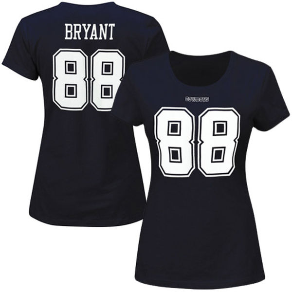 NFL Dallas Cowboys #88 Bryant Blue Women  T-Shirt