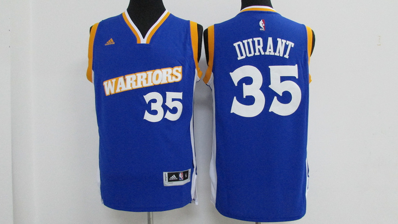 NBA Golden State Warriors #35 Durant Kids Blue Jersey