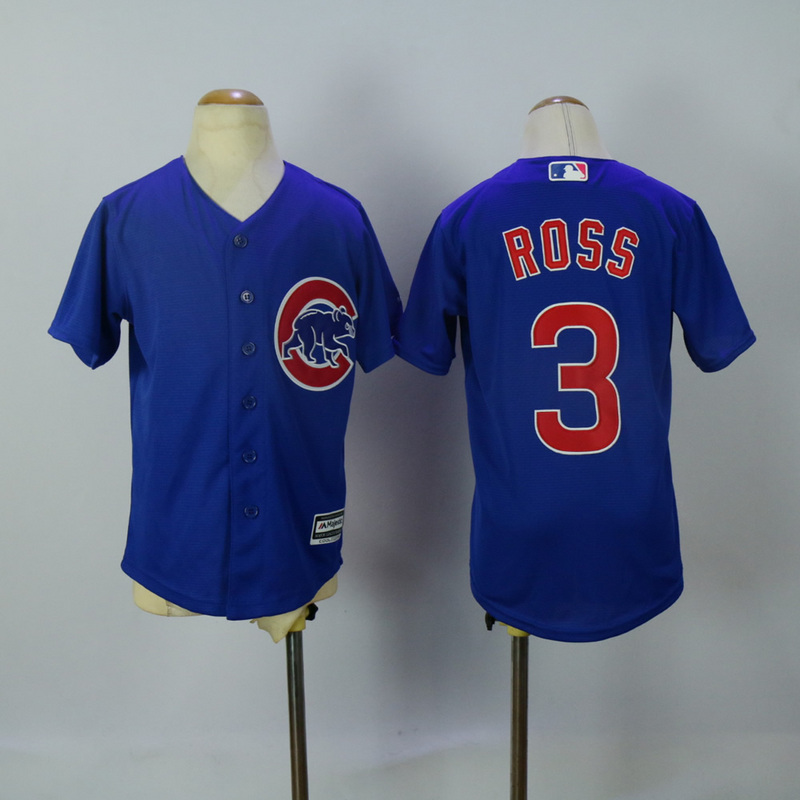 MLB Chicago Cubs #3 Ross Blue Kids Jersey