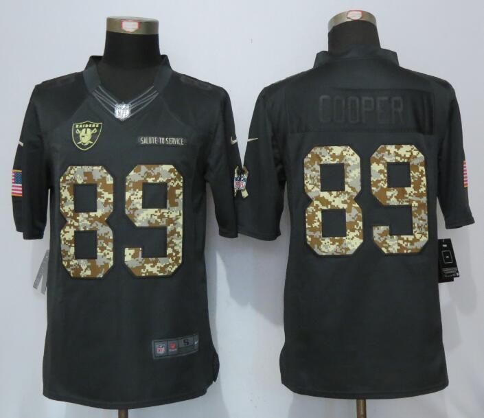 New Nike Oakland Raiders 89 Cooper Anthracite Salute To Service Limited Jersey  