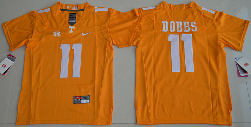 NCAA Youth Tennessee Volunteers #11 Joshua Dobbs College Football Orange Kids Jersey 