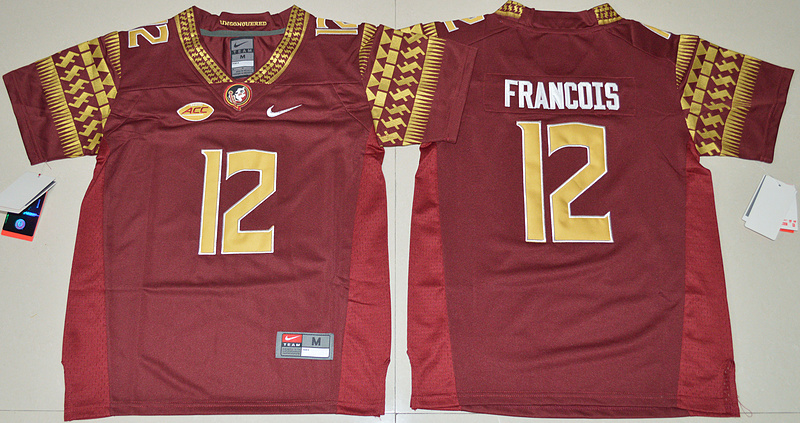 NCAA Florida State Seminoles Deondre Francois 12 College Football Red Kids Jersey 
