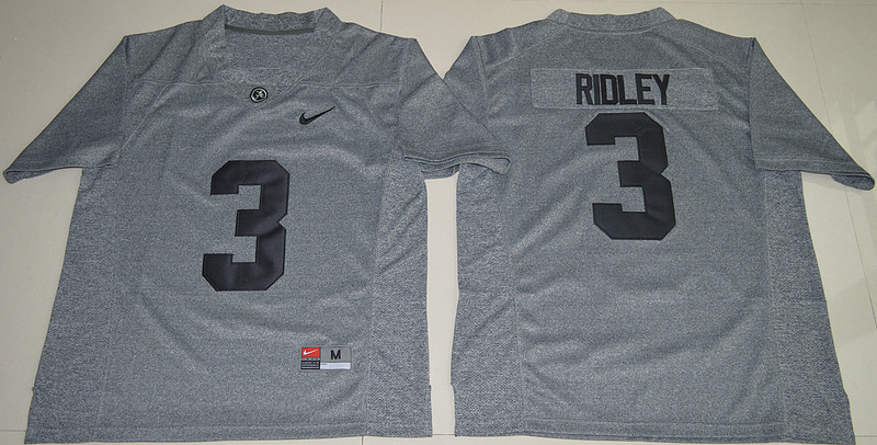NCAA Heather Gray Alabama Crimson Tide #3 Calvin Ridley College Football Limited Gridiron Gray Jersey