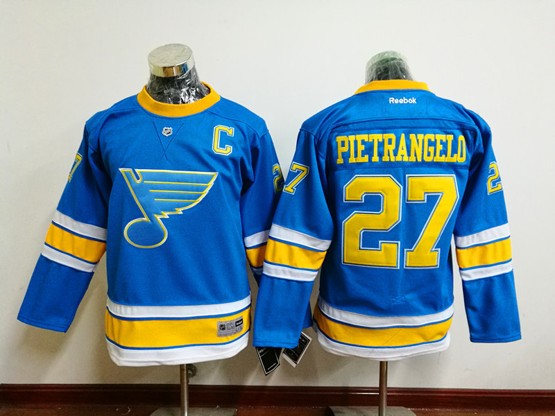 NHL St.Louis Blues #27 Pietrangelo Classical Blue Youth Jersey