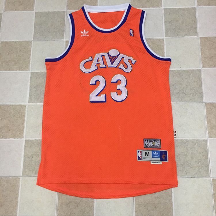 NBA Cleveland Cavaliers #23 James Orange Throwback Jersey