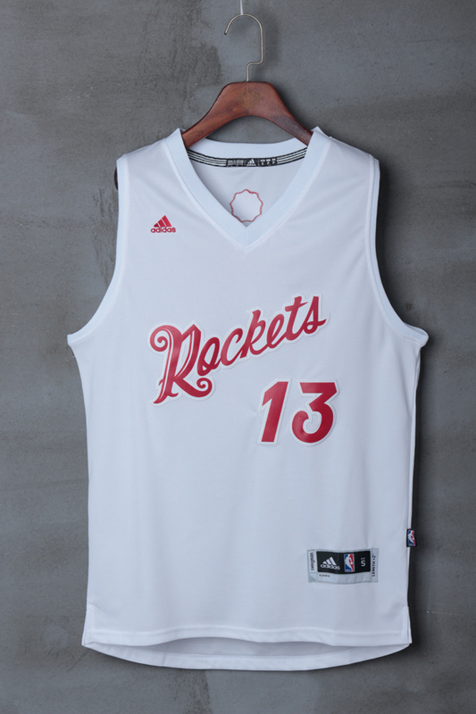 NBA Houston Rockets #13 Harden White Christmas Jersey