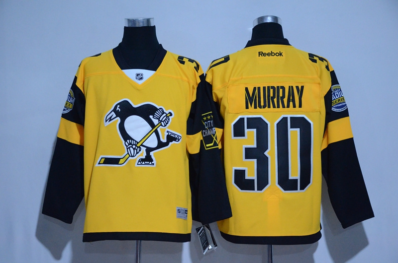 NHL Pittsburgh Penguins #30 Murray Winter Classic Yellow Jersey