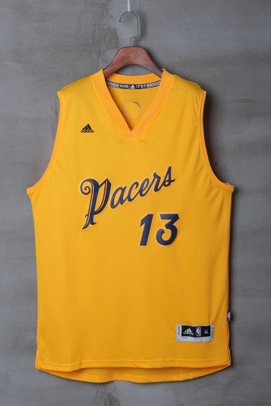 NBA Indiana Pacers #13 George Yellow  Christmas Jersey