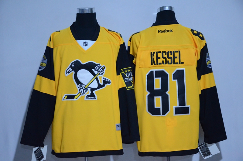 NHL Pittsburgh Penguins #81 Kessel Winter Classic Yellow Jersey