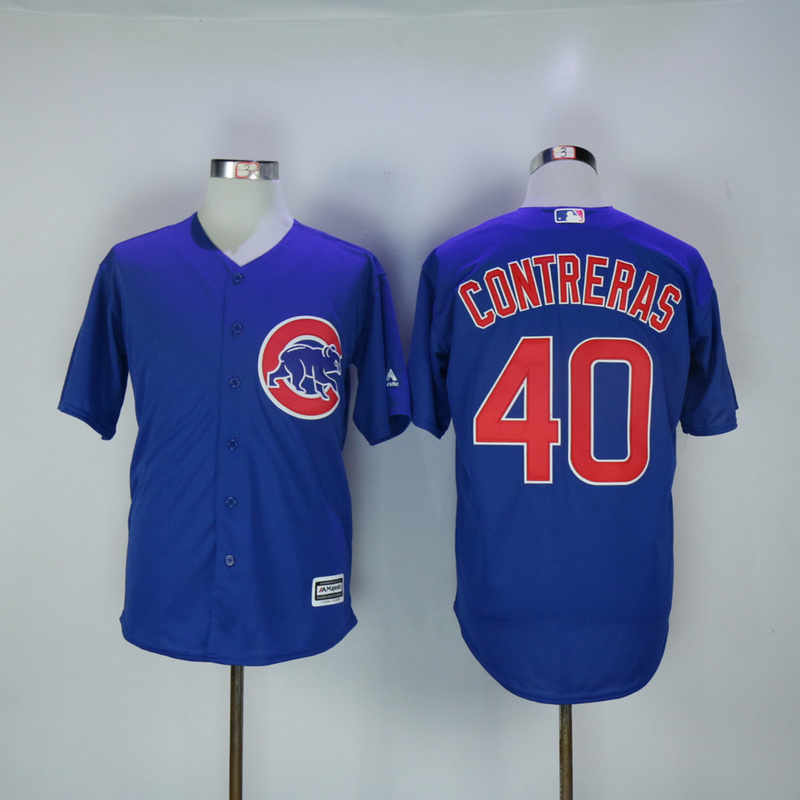 MLB Chicao Cubs #40 Willson Contreras Blue Jersey