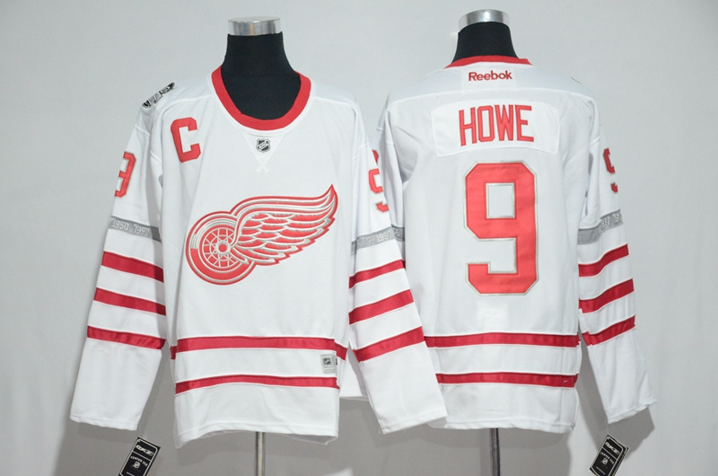 NHL Detroit Red Wings #9 Howe White Jersey
