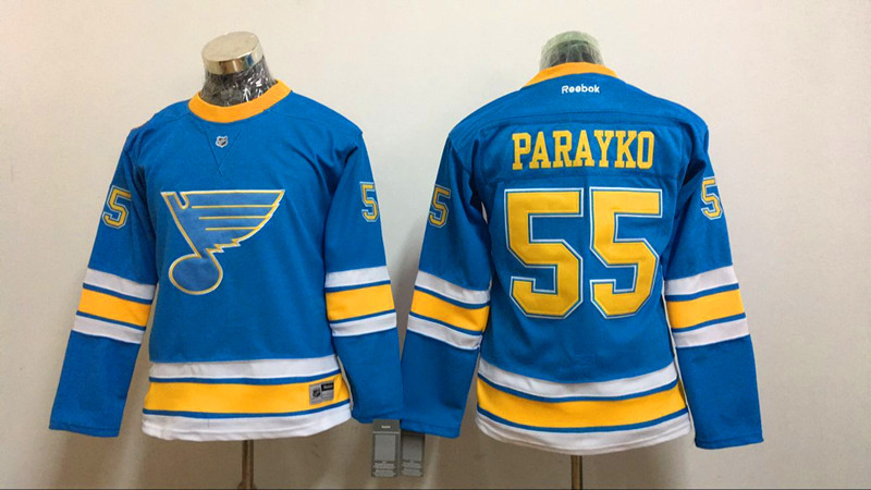 Women NHL St.Louis Blues #55 Parayko L.Blue Classical Jersey