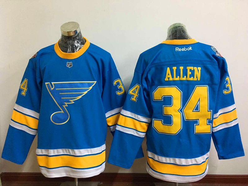 NHL St.Louis Blues #34 Allen L.Blue Classical Jersey