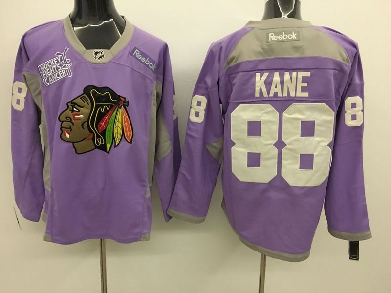 NHL Chicago Blackhawks #81 Kane Purple Fight Cancer Jersey