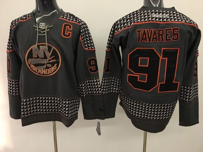 NHL New York Islanders #91 Tavares Black Jersey