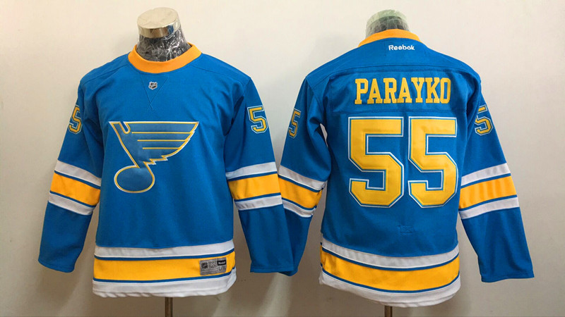 Youth NHL St.Louis Blues #55 Parayko L.Blue Classical Jersey