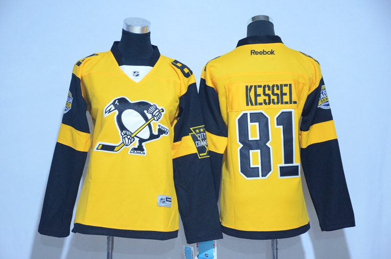 NHL Pittsburgh Penguins #81 Kessel Classic Yellow Women Jersey