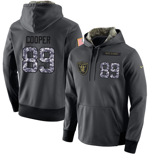 NFL Oakland Raiders #89 Cooper Salute to Service Black Hoodie