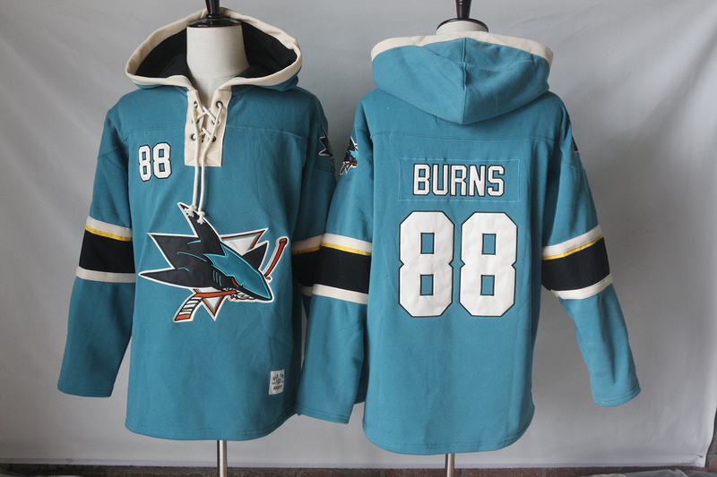 NHL San Jose Sharks #88 Burns Blue Hoodie