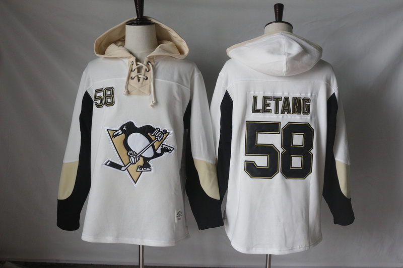NHL Pittsburgh Penguins #58 Letang White Color Hoodie