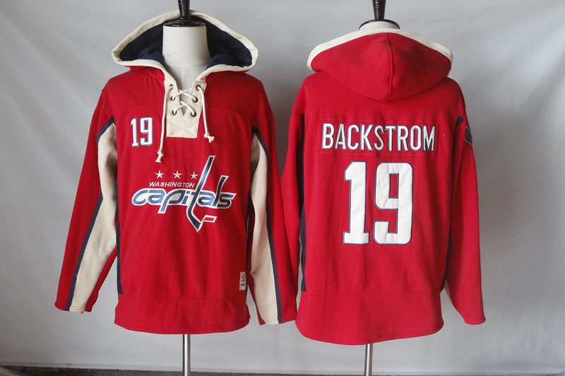 NHL Washington Capitals #19 Backstrom Red Hoodie