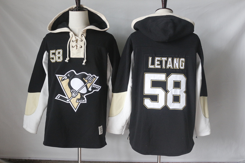 NHL Pittsburgh Penguins #58 Letang Black Color Hoodie