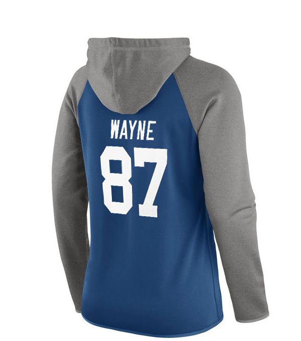 NFL Indianapolis Colts #87 Wayne Blue Women Hoodie