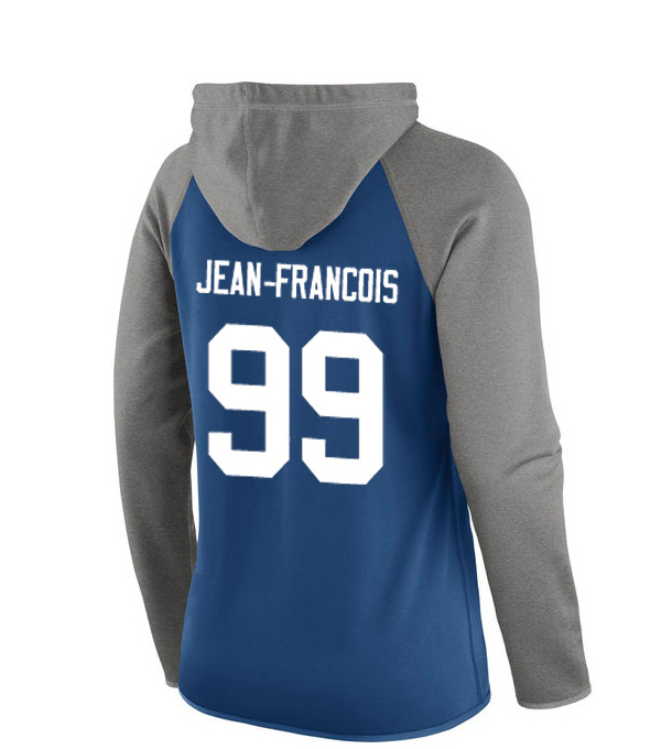 NFL Indianapolis Colts #99 Jean-Francios Blue Women Hoodie