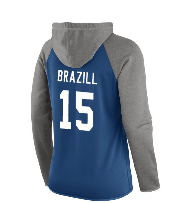 NFL Indianapolis Colts #115 Brazill Blue Women Hoodie