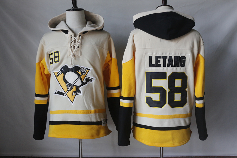 NHL Pittsburgh Penguins #58 Letang White Hoodie