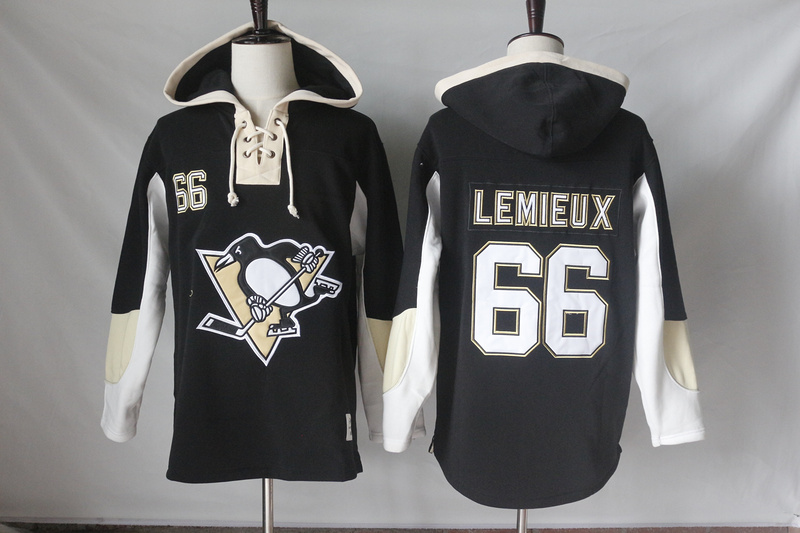 NHL Pittsburgh Penguins #66 Lemieux Black Color Hoodie