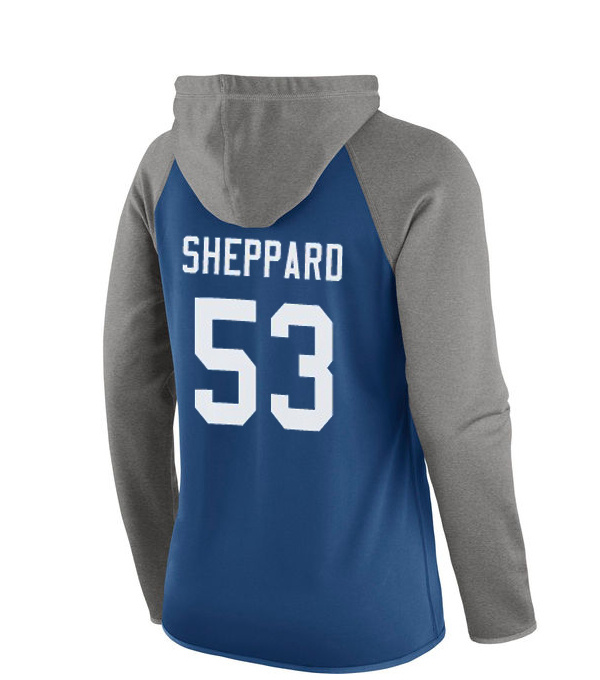 NFL Indianapolis Colts #53 Sheppard Blue Women Hoodie