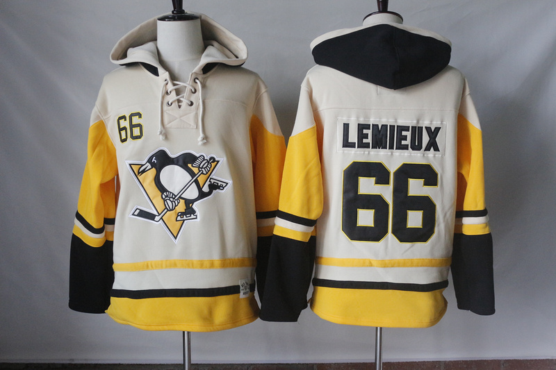 NHL Pittsburgh Penguins #66 Lemiux White Hoodie
