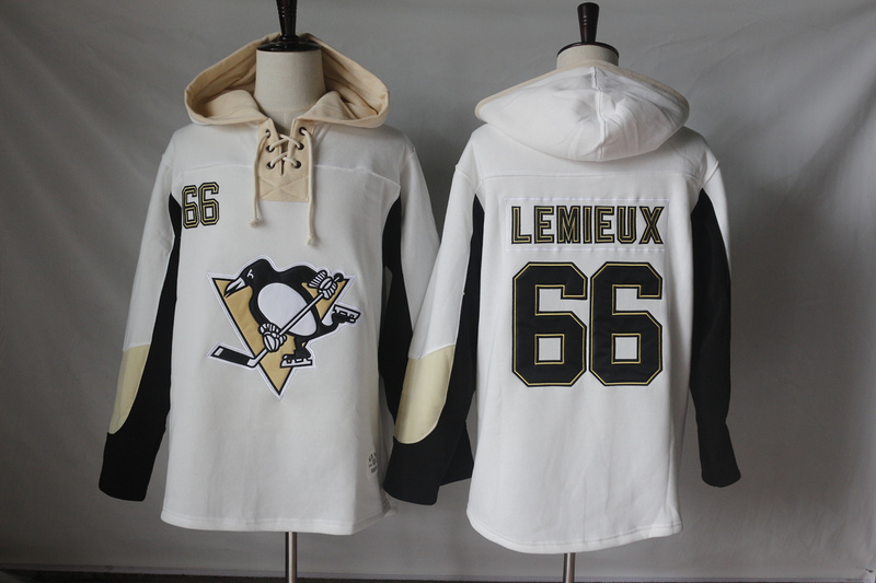NHL Pittsburgh Penguins #66 Lemieux White Color Hoodie