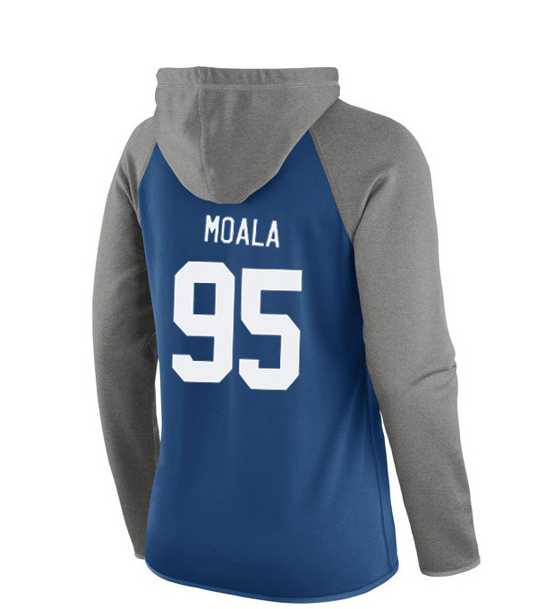 NFL Indianapolis Colts #95 Moala Blue Women Hoodie