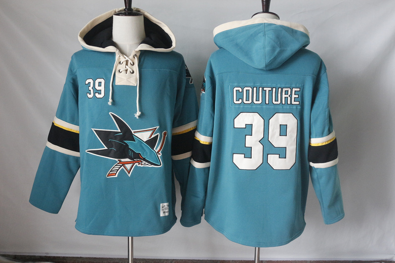 NHL San Jose Sharks #39 Couture Blue Hoodie