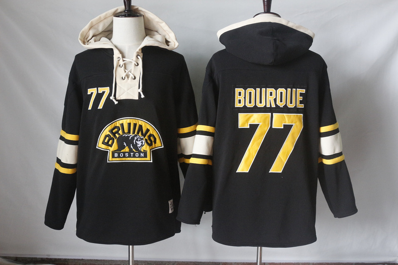 NHL Boston Bruins #77 Bourque Black Hoodie