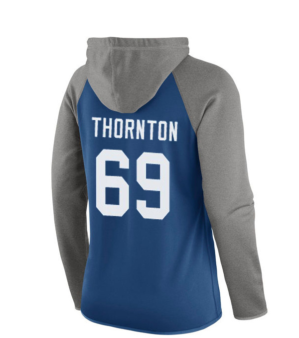 NFL Indianapolis Colts #69 Thornton Blue Women Hoodie