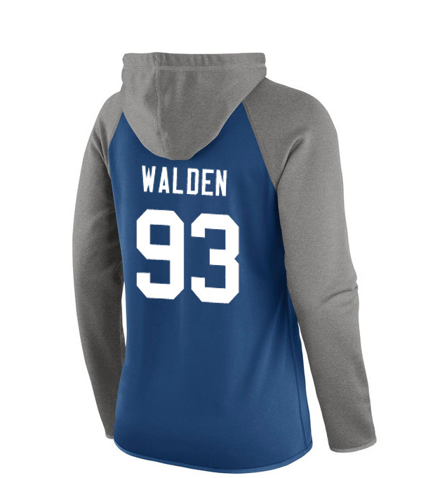 NFL Indianapolis Colts #93 Walden Blue Women Hoodie