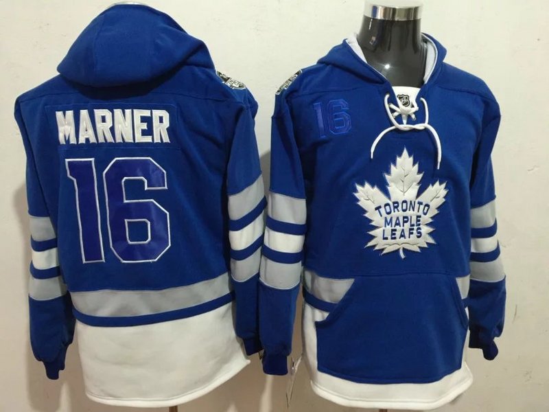 NHL Toronto Maple Leafs #16 Marner Blue Hoodie